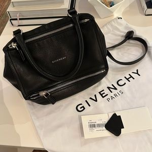 Givenchy Black Sugar Pandora Bag Silver Hardware Sz. Small
